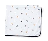 ラルフローレン　Ralphlauren コットンジャージブランケット　ポロベアプリント　ブルー [並行輸入品]