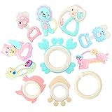 Baby Teether ラトルセット 乳児 握り手つかみ おもちゃ BPAフリー 8個 収納ボックス付き 赤ちゃん 新生児 男の子 女の子