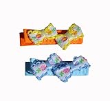 マンディ ベビー ヘアクリップ 2個セット Flower Bows Yellow_Blue