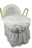 Cuddles Collection Long Drape Palm Moses Basket (Cream) by Cuddles Collection