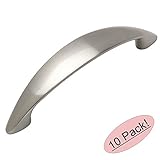 Cosmas ® 6003 – 96snサテンニッケルモダンキャビネットハードウェアハンドルプル – 3 – 3 / 4 "インチ( 96 mm )穴中心 – 10パック