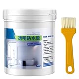 透明な防水接着剤、透明な防水補修剤、透明防水ジェルで【300g/500g/1000g】す 防水補修剤、透明防水材防水剤 水漏れ 接着剤、透明防水塗料 水漏れ補修剤 コーキング剤 浸透性防水剤、多目的 透明防水材 水漏れ防止剤 補修剤防水剤 浴室タイル防水剤 住宅用防水剤 水漏れ防止接着剤 強力 UV対策 無臭で エコ 塗りやすい 屋外 (1000g)
