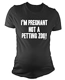 レディースマタニティ妊娠TシャツIm Not A Petting Zoo面白い妊娠ギフトby BritTot US サイズ: 3L カラー: ブラック