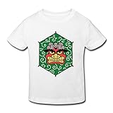 星 ２～６歳子供 男女兼用 半袖 ティー Tシャツ 正月 祭り 日本 獅子 White 5-6 Toddler
