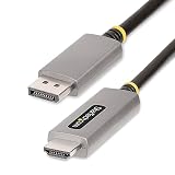 StarTech.com DisplayPort 1.4 - HDMI 2.1変換ケーブル／2m／アクティブ／8K60Hz/4K144Hz／オス-オス／HDR10／HDCP 2.3／7.1chオーディオ／ブラック／モニター ディスプレイアダプター 133DISPLAYPORTHDMI21