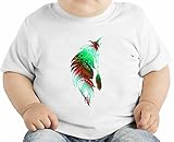 Colourful Feather オーガニックベビーTシャツ 12 - 18 Months