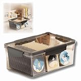 Meilleur Choix 缶バッジケース 缶バッジ 収納 透明 アクリルケース ディスプレイ 缶バッチ (ブラック, 大)