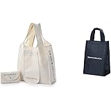 [ディーン & デルーカ] ショッピングバッグ ナチュラル エコバッグ 折りたたみ 軽量 コンパクト レジ袋 マイバッグ クーラーバッグ ブラックS 保冷バッグ ファスナー付き コンパクト お弁当 ランチバッグ【セット買い】