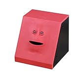Creazy新しい面バンクセンサーコイン保存お金EatingボックスFacebank fot Kids Gifts Fun レッド