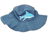 AbG Infant Boys Blue SharkリバーシブルFloppy Sun Hatバケットキャップ