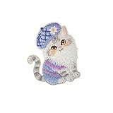 ワッペン 猫 アイロン アップリケ 大きめ 動物 癒し おしゃれ 刺繍 アニマル ねこ