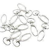 KUKU工房 ナスカン 回転式 レザークラフト金具 10個セット (内径14mm, シルバー)