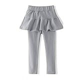 Plus Nao(プラスナオ) 子供用・スカート付レギンスパンツ・スパッツ・スカッツ・シンプル無地・カジュアル 130 グレー