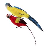 P Prettyia 生き生き　人工鳥　バードフェザー　　人工フェザー　家　店　庭　装飾　素晴らしい　耐久性