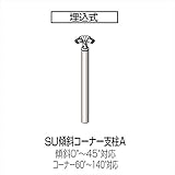 四国化成 手すり　セイフティビーム　SU型　標準タイプ　手すり1段 埋込式 傾斜コーナー支柱A SU－KCPA08 （1本入） 　マロンブラウン+ステンカラー（SCM）