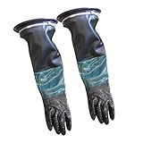 Flameer サンドブラスト 防護手袋　1対　210mmグローブホルダー＆クランプ付き　ヘビーデューティー