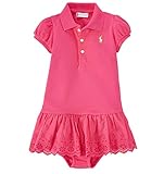 POLO RALPH LAUREN (ポロラルフローレン) 半袖フラワーレース ワンピース＆ブルマセット ベビー 女の子 ピンク 85cm (18ヶ月) [並行輸入品]