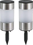 ステンレス ソーラー ポールライト2個セット AXL-163