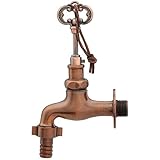 カクダイ 共用カップリング付き横水栓 カギ式・ブロンズ ガーデン用 703-104-13