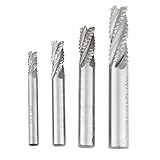 4本HSS CNCストレートシャンク4フルートエンドミルミーリングカッタールータービットドリルビットツールM6/M8/M10/M12