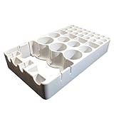 OUNONA リムーバブルバッテリーテスターバッテリーオーガナイザー収納ボックスケースホルダースロットラック付き34 AA AAA 9V CDタイプバッテリー（ホワイト）