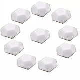 CSKB WHITE 10 PCS 40mm Turtle Shell-shaped Ceramic Door Knob Pure Color Handle Pull For Cupboard/Cab