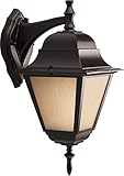HomeStyle HS77007-125 One Light CFL Medium Wall Lantern-Down/Die Cast in Bronze [並行輸入品]