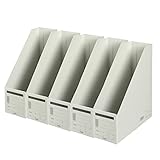 PLUS(プラス) ボックスファイル紙製 A4-S 5枚 グレー 78-079 ×5 FL-052BF