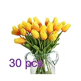 30pcs becautiful real-touch人工フェイクチューリップ花シミュレーションチューリップ One Size SFBHA32829866010