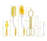 EASEASE 哺乳瓶 ブラシ スポンジブラシ ナイロンブラシ ストローブラシ 哺乳瓶クリップ 7個セット 哺乳びん専用 乳首ブラシ 360°回転可能なPP柄