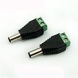 １０個の5.5x 2.1mm DC電源コネクタ　DC 電源アダプタコネクタ　ネジ端子アダプタCCTVカメラとLEDテープライト用　DCジャック変換プラグ