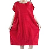 Marshel マタニティ ロングワンピース ワンピース 産前 産後 レッド フリーサイズ