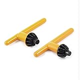 SODIAL 2個 5/8インチ ギアディア11歯 Tシェイプドグリップ メタルドリルチャックキー