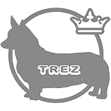 14色 愛犬名 or 犬種名入り コーギー ステッカー DOG ON BOARD【DOG IN CAR 愛犬 ワンコ 名入れ ネーム ドッグ 犬 車 カーサイン 名前 名前入れ】 (グレー)