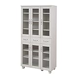 JKプラン Lyckaland 大型食器棚 食器収納 幅90cm ホワイト FLL-0012-WH