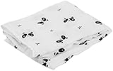 lulujo Baby Rayon Sourced Bamboo Muslin Swaddling Blanket, Panda, 47" x 47" by lulujo Baby [並行輸入品]