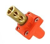 Leviton 16R22-O 16-Series Taper Nose, 90-Degree, Female Panel Receptacle, Cam-Type Connector, Orange