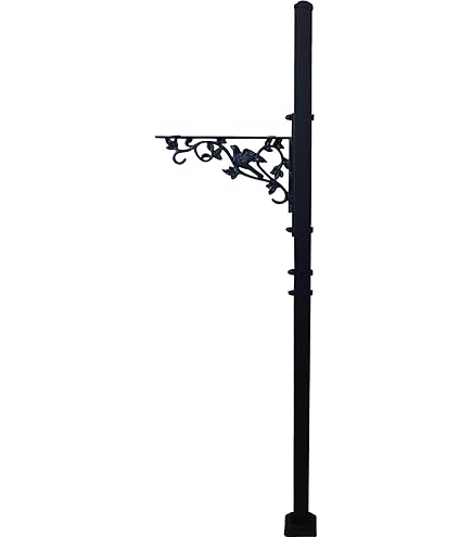 ARCHITECTURAL MAILBOXES MON00BPEC Montroso Mailbox Post, Black