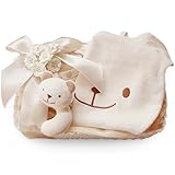 パジャマ屋 バスケットラッピング付き 出産祝い ギフトセット オーガニック 2WAYドレス＋スタイ＋がらがら
