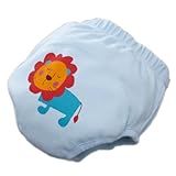 ベビー 新生児 赤ちゃん用品 出産祝い ギフト おむつカバー おしめ 布おむつ オムツパンツ 綿製 柔らかい 漏れにくい 通気 透湿性 防臭抗菌（ライトブルー）