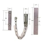 防犯金具　FL-1-2　鍵付ドアチェーンロック　材質：亜鉛合金他　入数：1・5