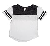 ToughクッキーのKids ' 2 – 7歳Triblend 2ライン2カラーTee Plain Top