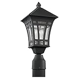 Sea Gull Lighting 82131-12 Herrington Post Most Mount Lighting Fixture, Black [並行輸入品]