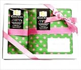 出産祝い ギフト すぐ使える ベビー おむつ替えマット＆おむつポーチ２点/グリーンピンクドット