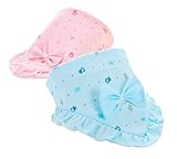 よだれ掛け ベビー ブルー ピンク 2枚組 リボン スタイ