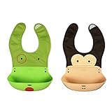 Jolieer ベビー 動物の形 スタイ オシャレな ビブ スタイ 綿100％ 2枚セット ベビー 祝い プレゼント 男の子 女の子(JOB07-3-JP)