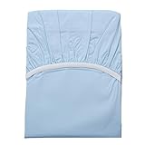 ベビー敷フィットシーツ 《無地》【78c×128c】【全6色】【日本製】 (サックス)