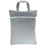 Teamoy ウェットバック(防水バッグ) 可愛い オムツ・おしりふき・着替え・タオル・水着・お風呂用品・食事セット入れ マルチ収納 ショッピングモール 温泉 スポーツジムに活躍（スレート）