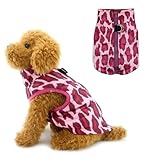 DICOCO 犬服 秋冬 ファスナー付き 着脱簡単 犬 防風服 背中開き 犬 コートパピーサイズ有 犬の服 子犬服（XS-XL）ノースリーブ ドッグウェア 犬 猫 防寒 暖かい 犬 コート服 牽引ロープハング可能（プラムレッド、L）