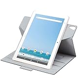 エレコム dtab d-41A フラップケース ソフトレザー 360度回転 ブラック TB-S203360BK